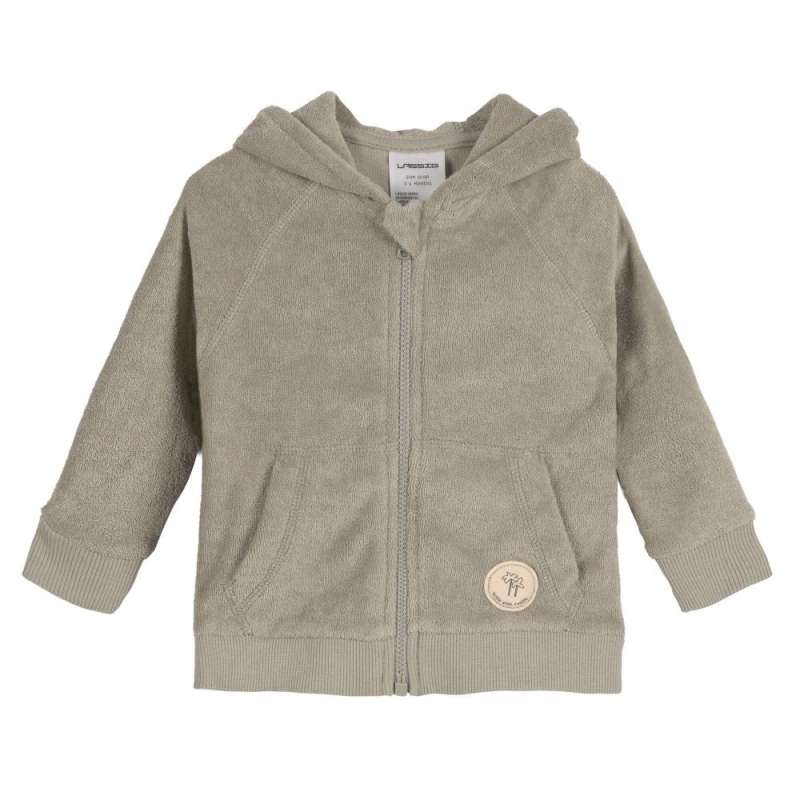 LÄSSIG Frottee Jacke Cozy Terry Jacket Olive vorne