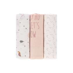 LÄSSIG Mulltücher Heavenly Soft Swaddle L 3er Set 80 x 80 cm