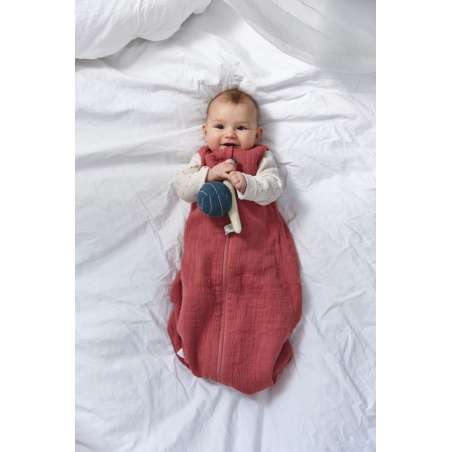 LÄSSIG Musselin Babyschlafsack BIO Baumwolle - summer season edition Rosewood Baby